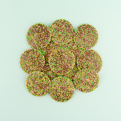 Chocolade flikken pasen in een cirkel