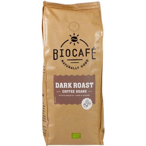 Biocafé dark roast gebrande koffiebonen (1000 gram)