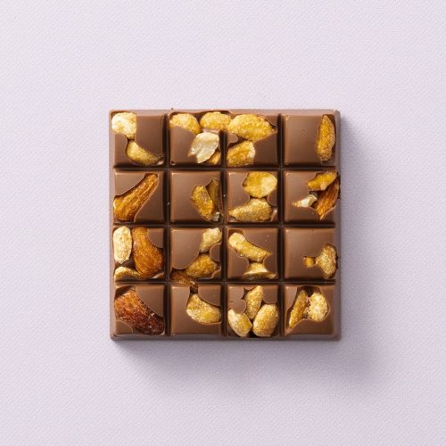 Chocolates For You choc block melk honey nuts 100 gram met honing en noten Chocolates For You choc block melk honey nuts 100 gram met honing en noten