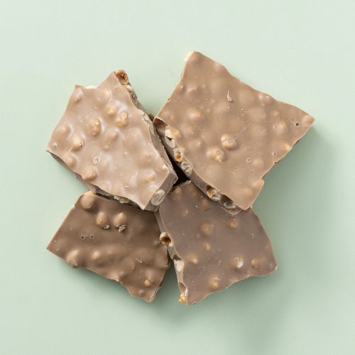 Chocolade hazelnoot breekplaat karamel brokken