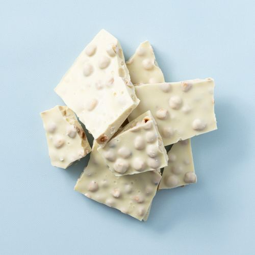 Chocolade hazelnoot breekplaat wit brokken