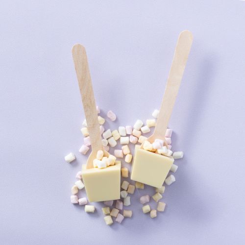 Chocolade lepels wit