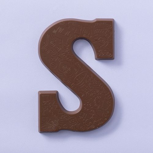 Chocoladeletter S melk doodle (200 gram)