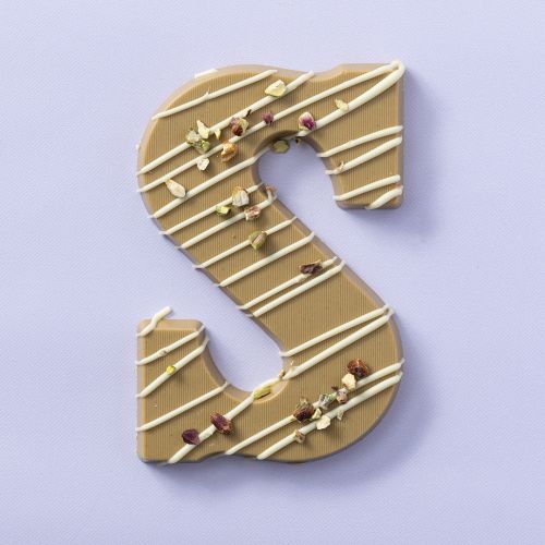 Chocoladeletter S pistache (200 gram)