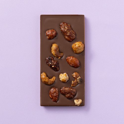 Chocoladereep melk gekarameliseerde noten