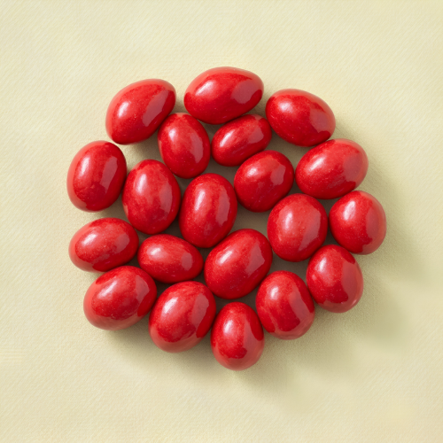 Chocopinda's rood in een cirkel