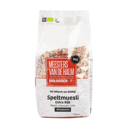 De Halm Muesli spelt extra rijk (bio) 575 gram