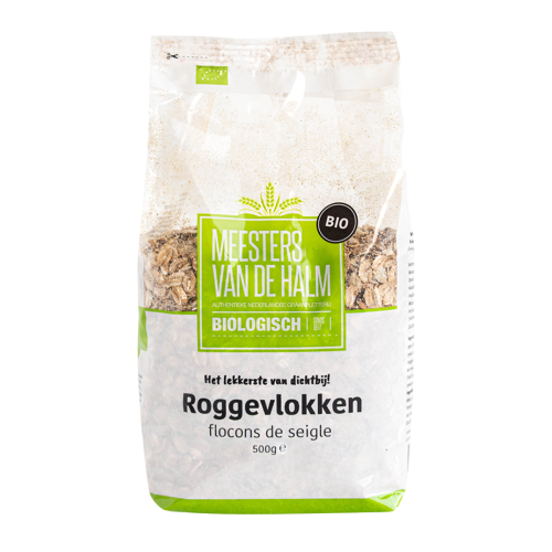 De Halm Roggevlokken (bio) 500 gram De Halm Roggevlokken (bio) 500 gram