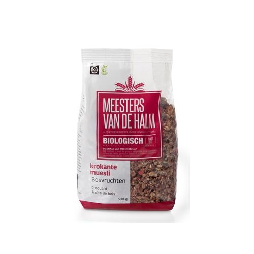 De Halm Krokante Muesli Bosvruchten (500 gram)