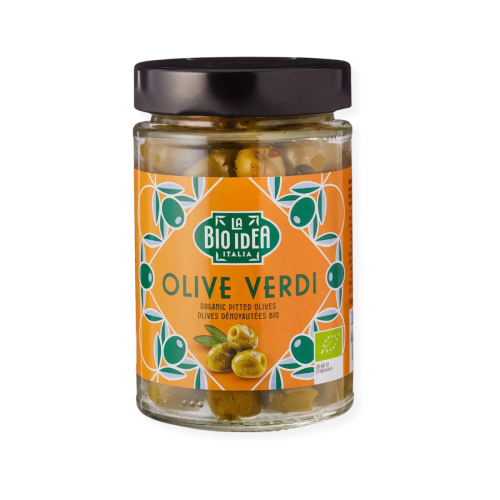 La Bio Idea Pitloze groene olijven glazen pot 165 gram La Bio Idea Pitloze groene olijven glazen pot 165 gram