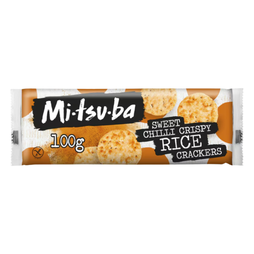 Mitsuba Sweet chilli crispy rice crackers 100 gram verpakking