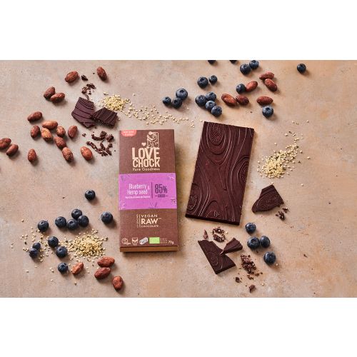 Lovechock blueberry & hempseed 85% (bio)