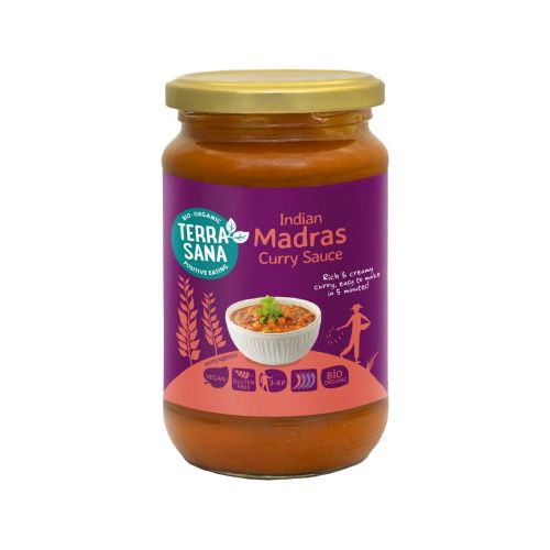 Terrasana Indian Madras curry saus (350 gram)