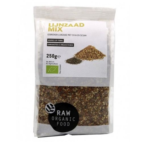Raw Organic Food Lijnzaadmix Chia-Sesam Bio (250 gram)
