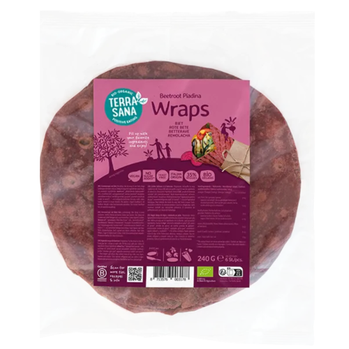 Terrasana Groentewraps biet 6 stuks Terrasana Groentewraps biet 6 stuks