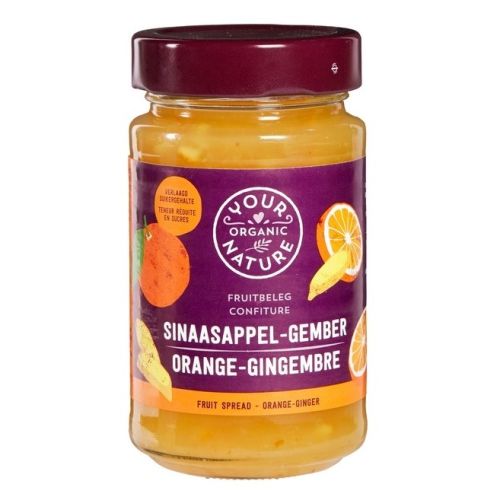 Your Organic Nature Sinaasappel / Gember Fruitbeleg (250 gram)
