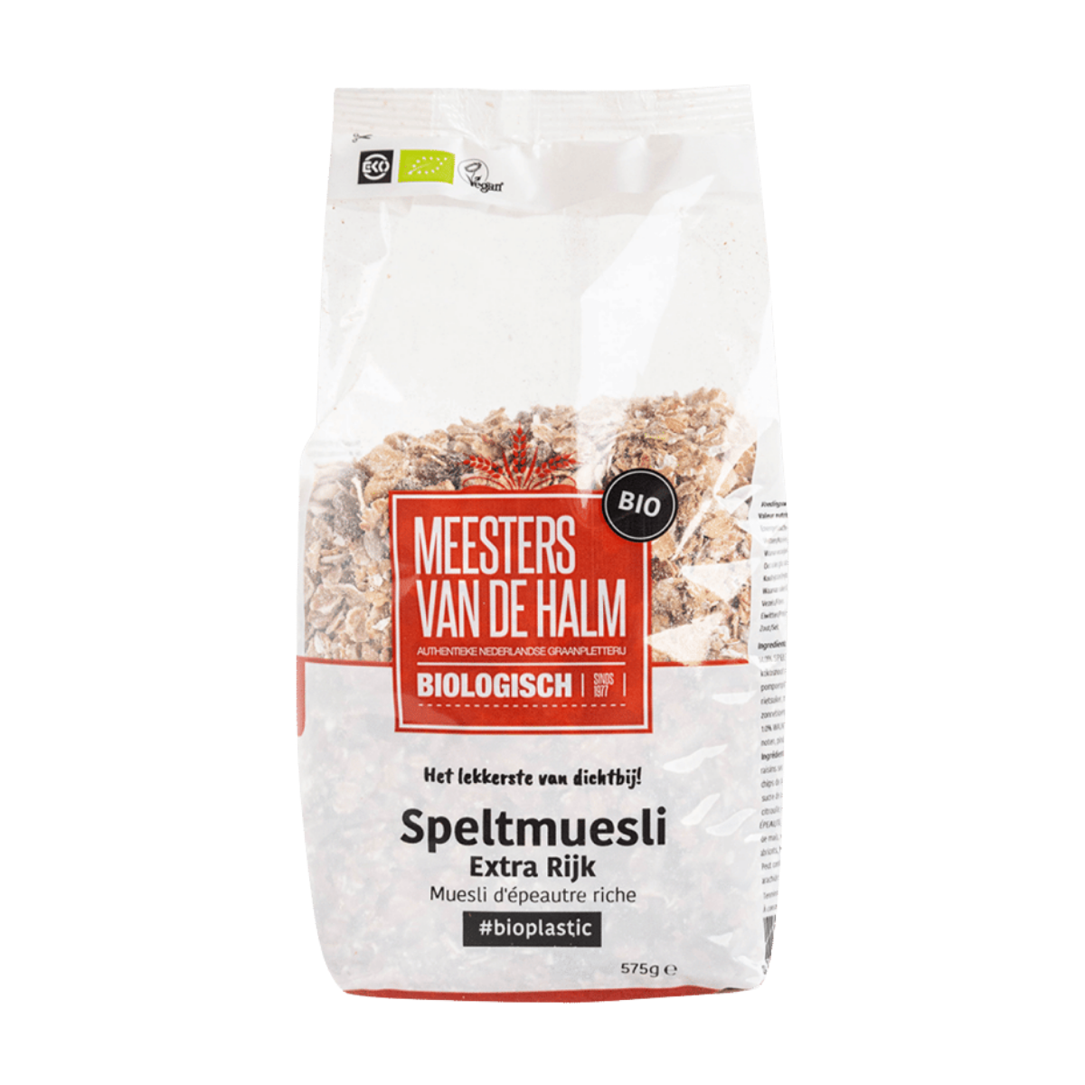 De Halm Muesli spelt extra rijk (bio) 575 gram