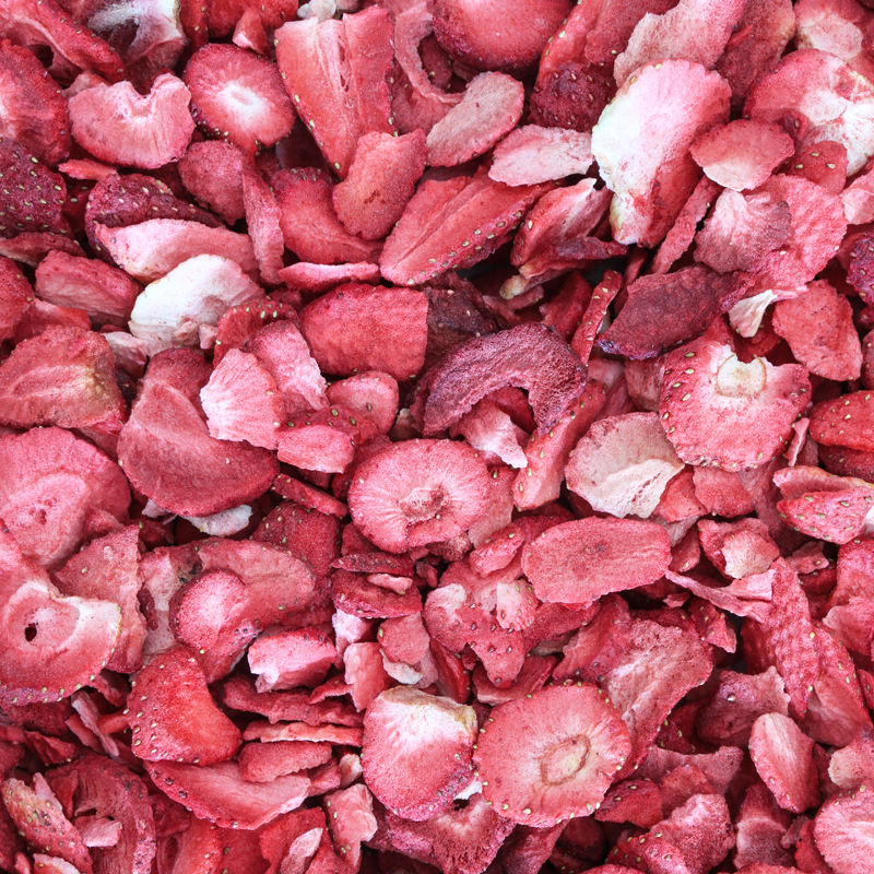 gevriesdroogde aardbeien schijfjes 20 gram