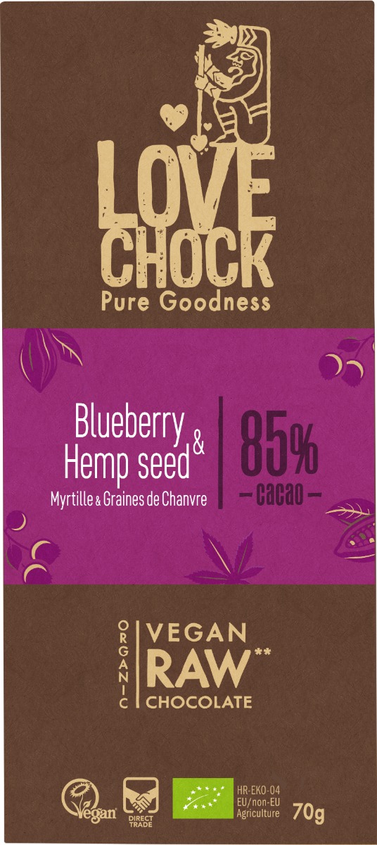 Lovechock blueberry & hempseed 85% (bio)