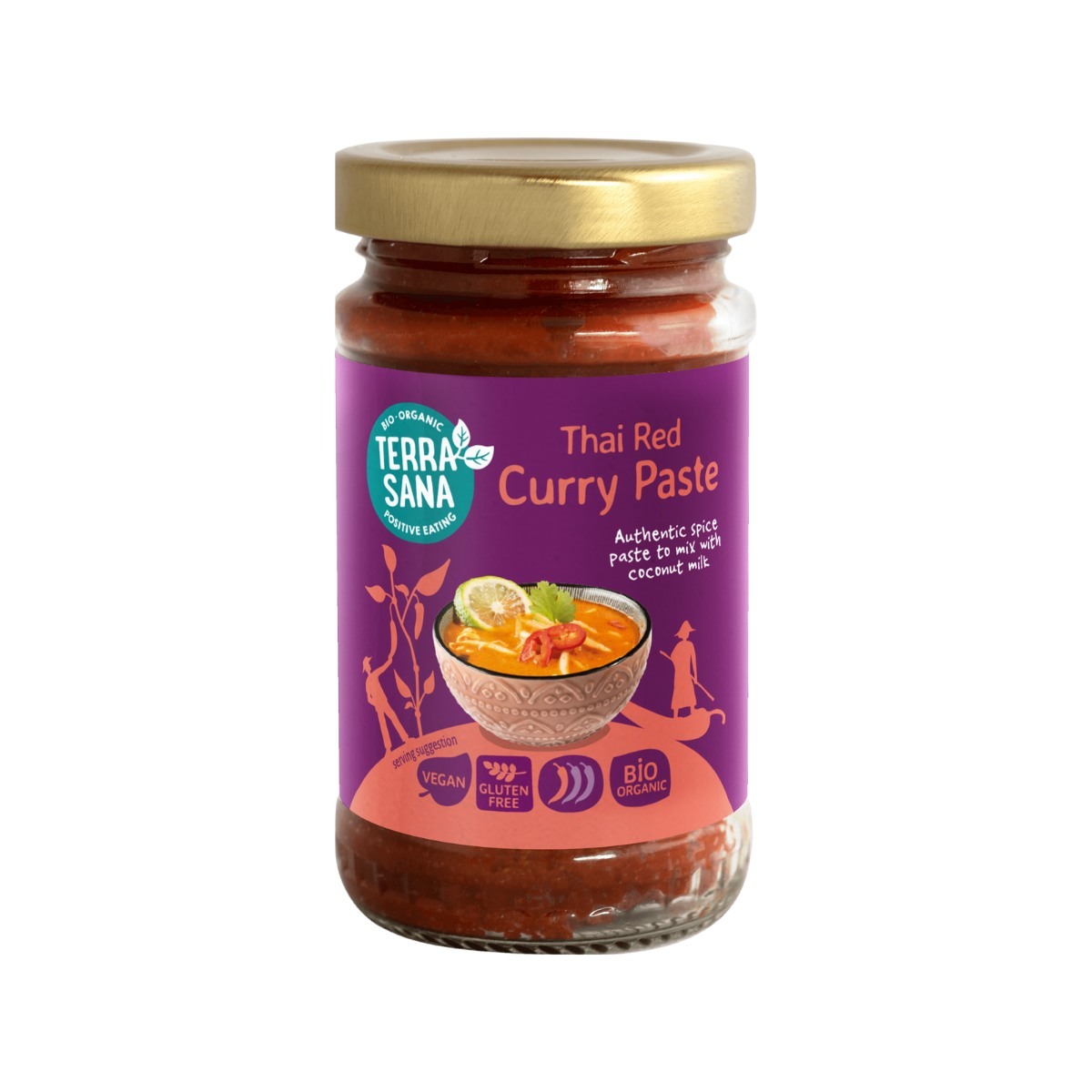 Terrasana Thaise rode currypasta (120 gram)