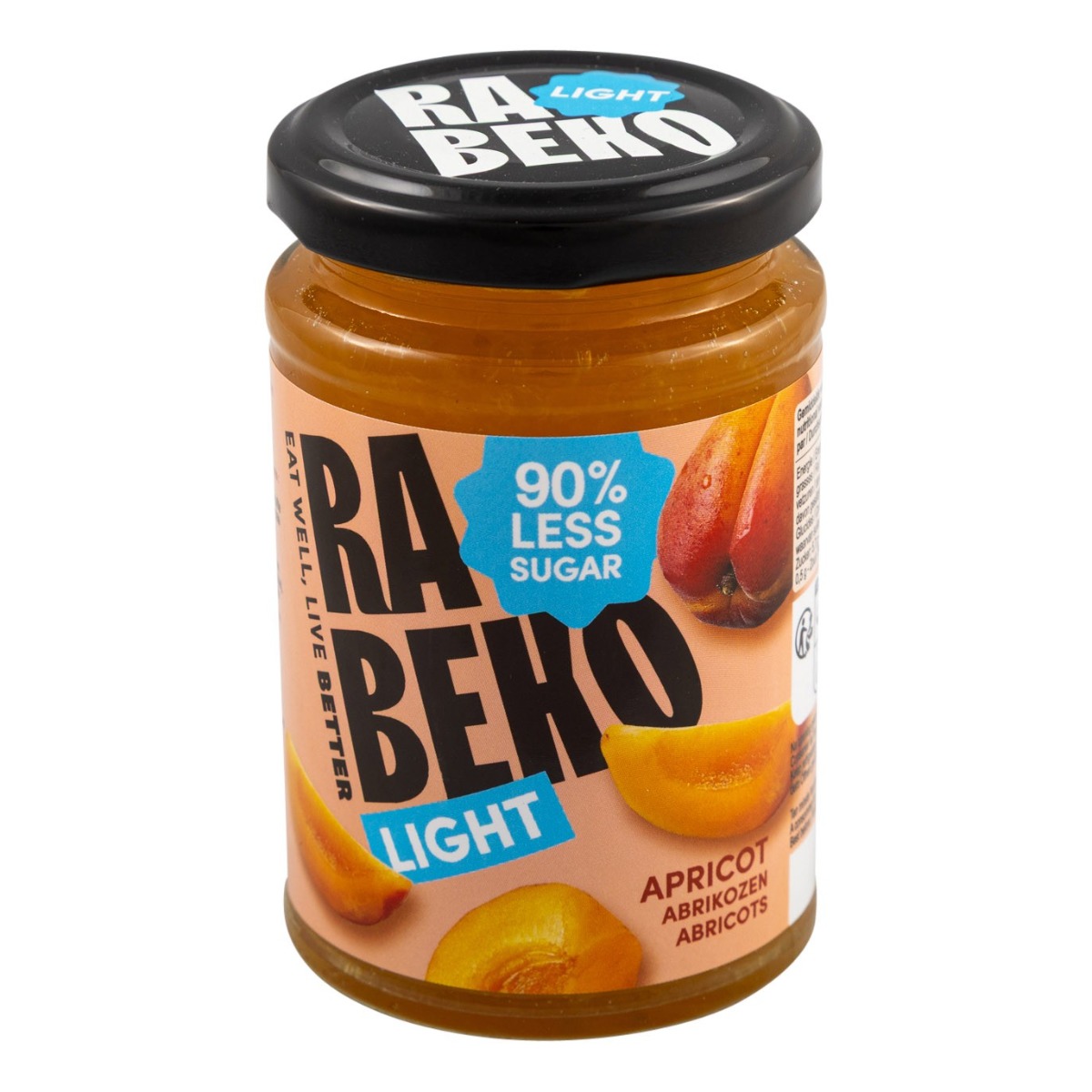 Rabeko abrikozen jam light 230 gram