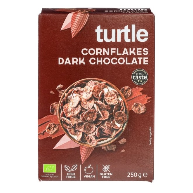 Turtle Cornflakes dark chocolate (250 gram)