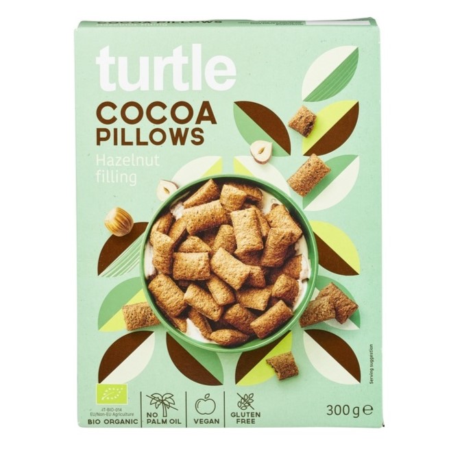 Turtle Cocoa pillows hazelnut (300 gram)