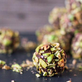 Chocolade pistache truffels