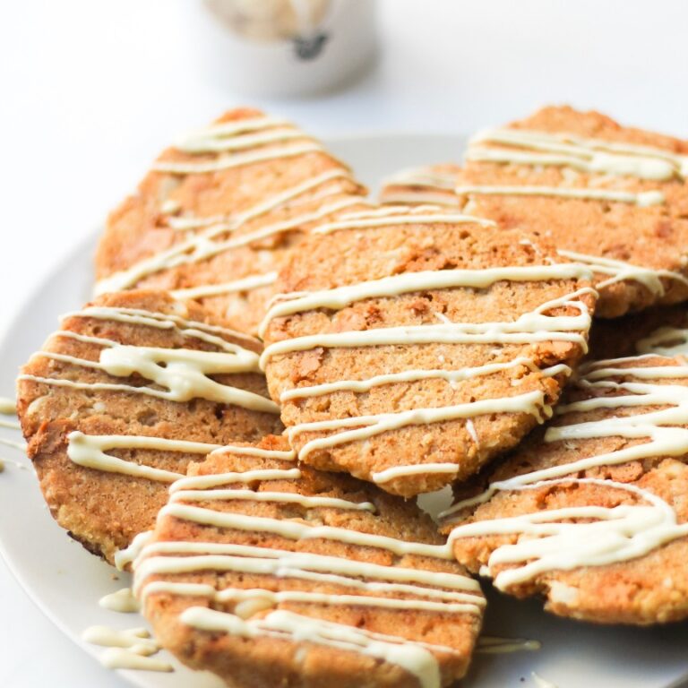 Macadamia koeken met witte chocolade