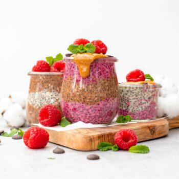 Chia pudding met rode biet