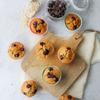 Gezonde choco chip muffins