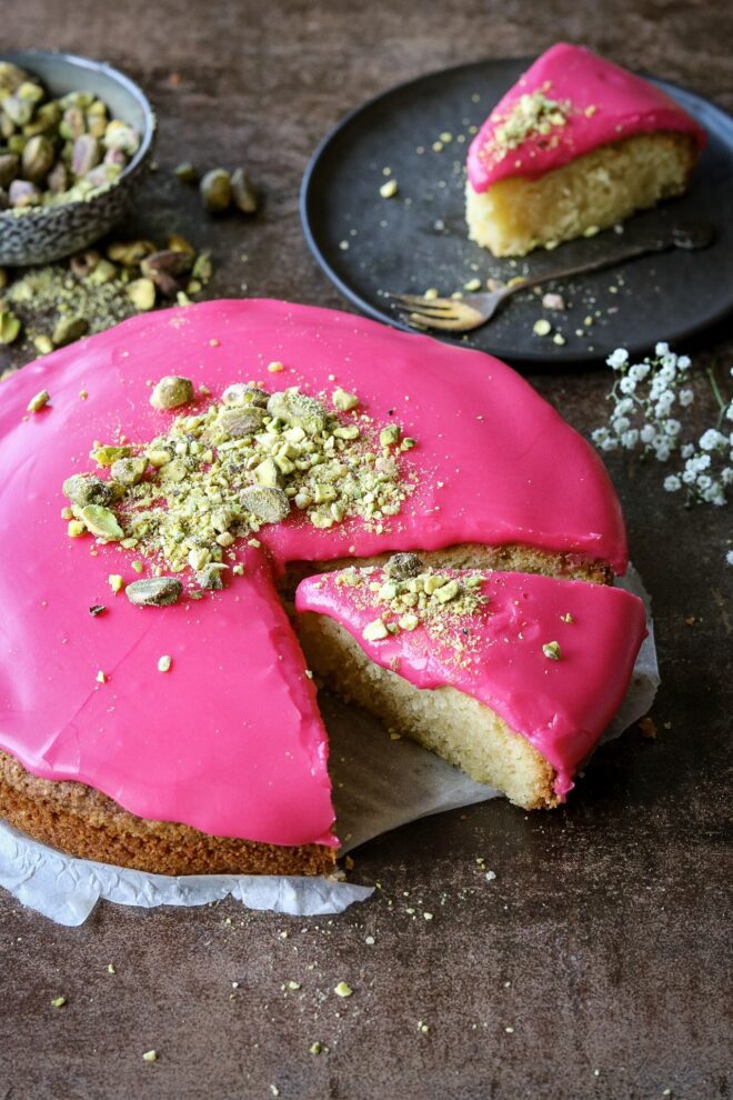 Gezondere roze koeken taart