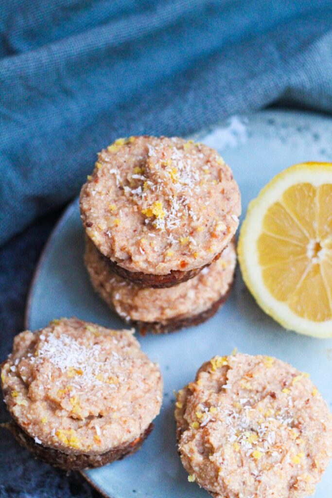 Vegan lemon cheesecake cups