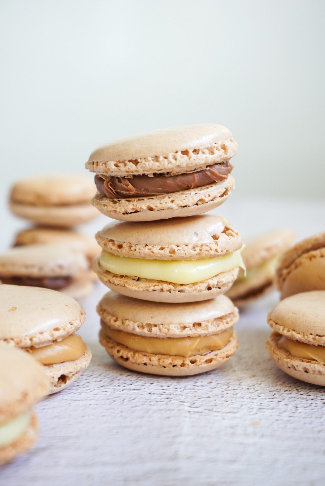 Chocolade macarons met chocolade ganache