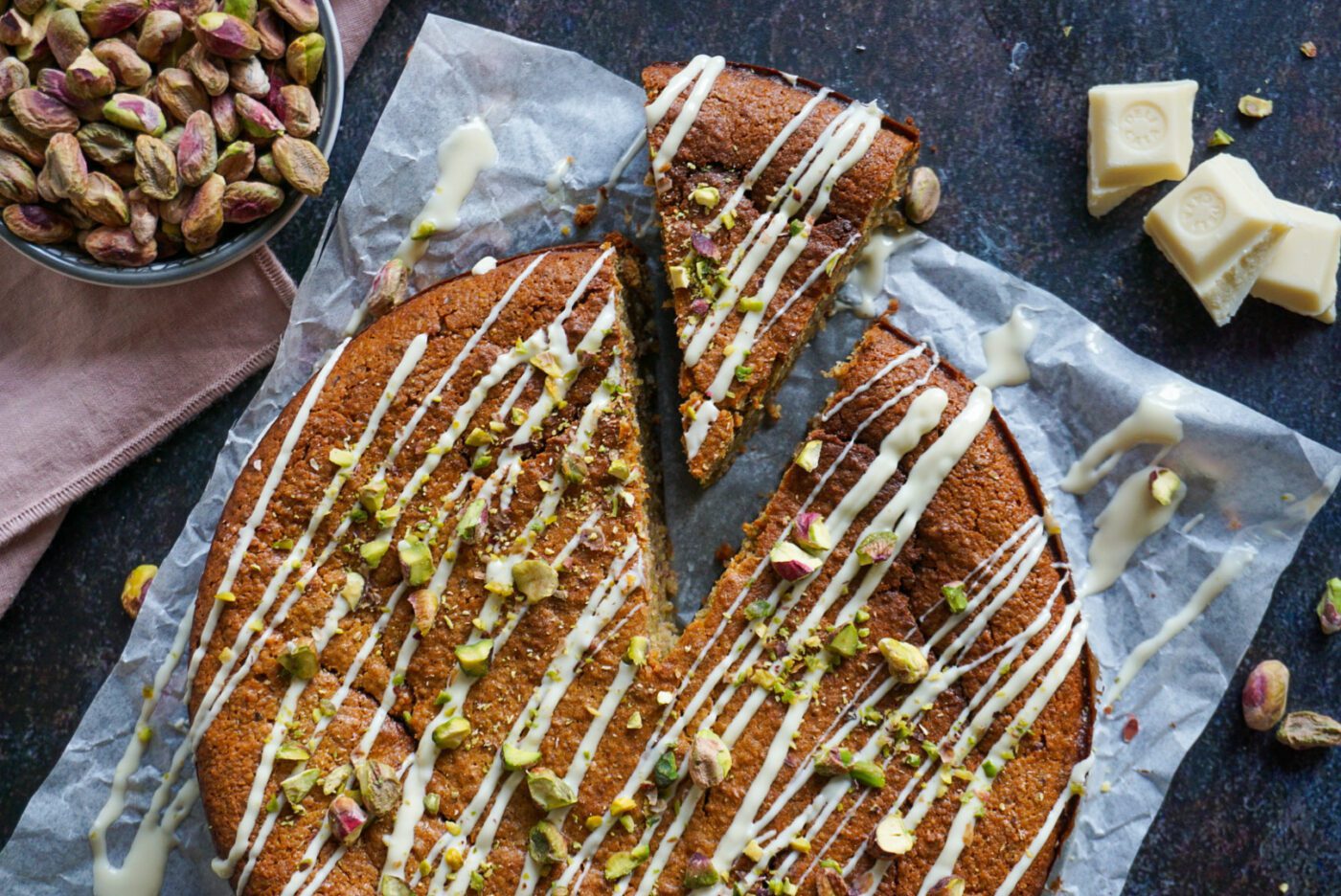 Glutenvrije pistachenoten taart