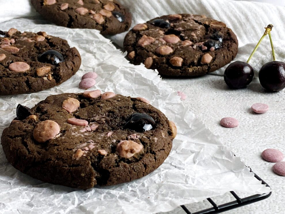 Ruby chocolade koeken met kersen