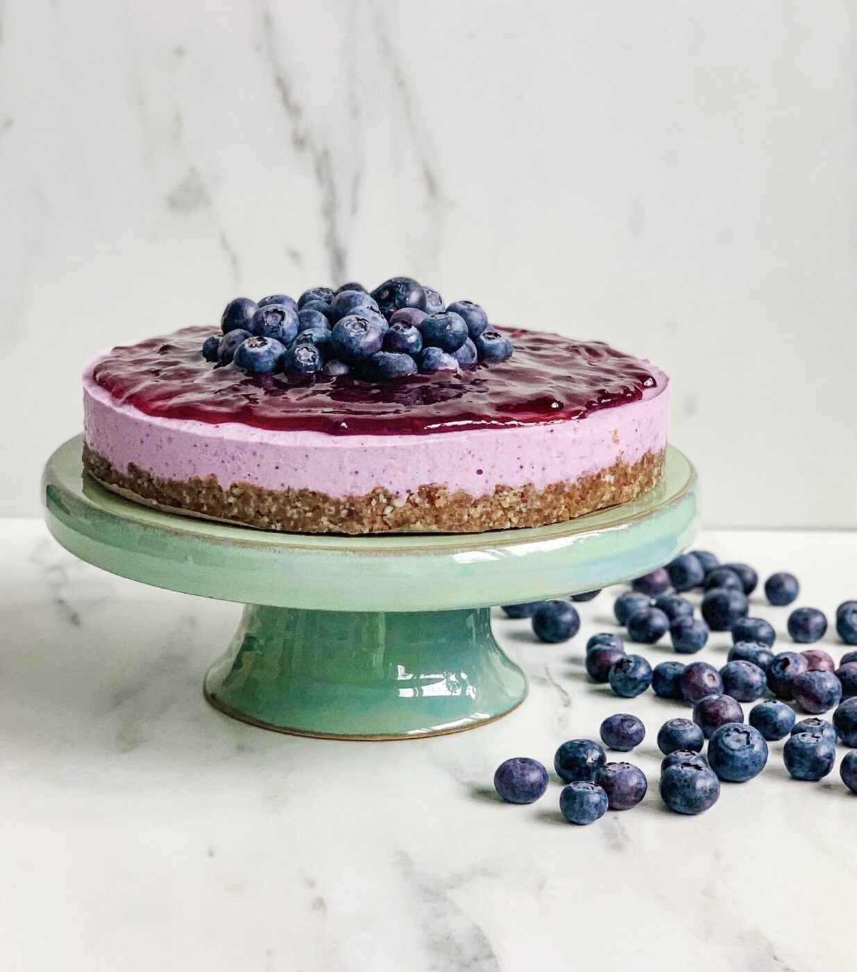 Vegan Citroen Bessen Cheesecake