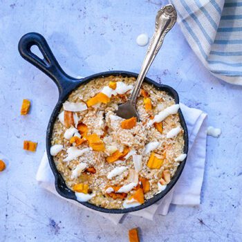 Baked oats met gedroogde mango