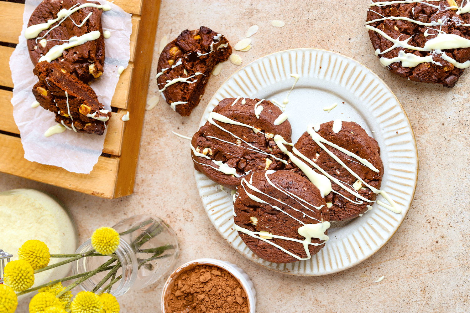 Brownie chocolate chip cookies