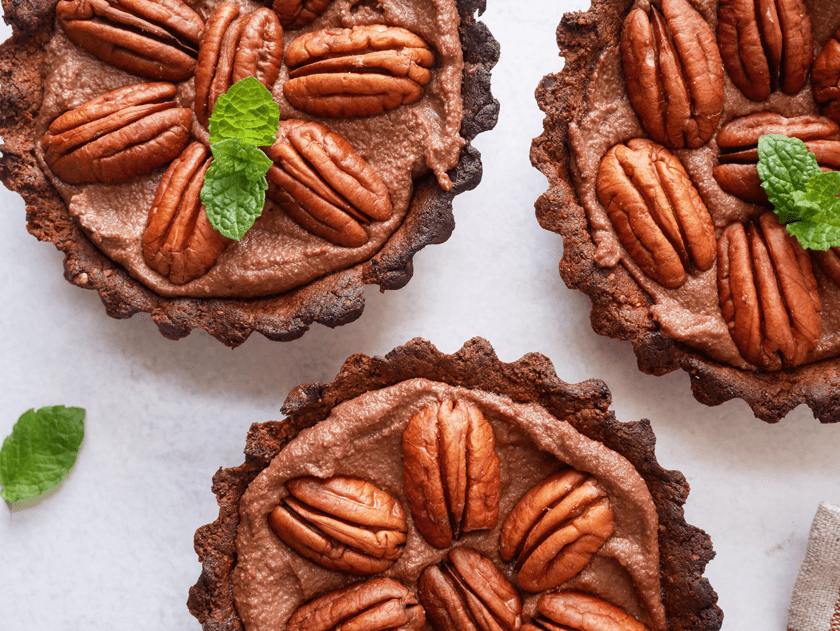 Gezonde glutenvrije tartelettes met pecannoten