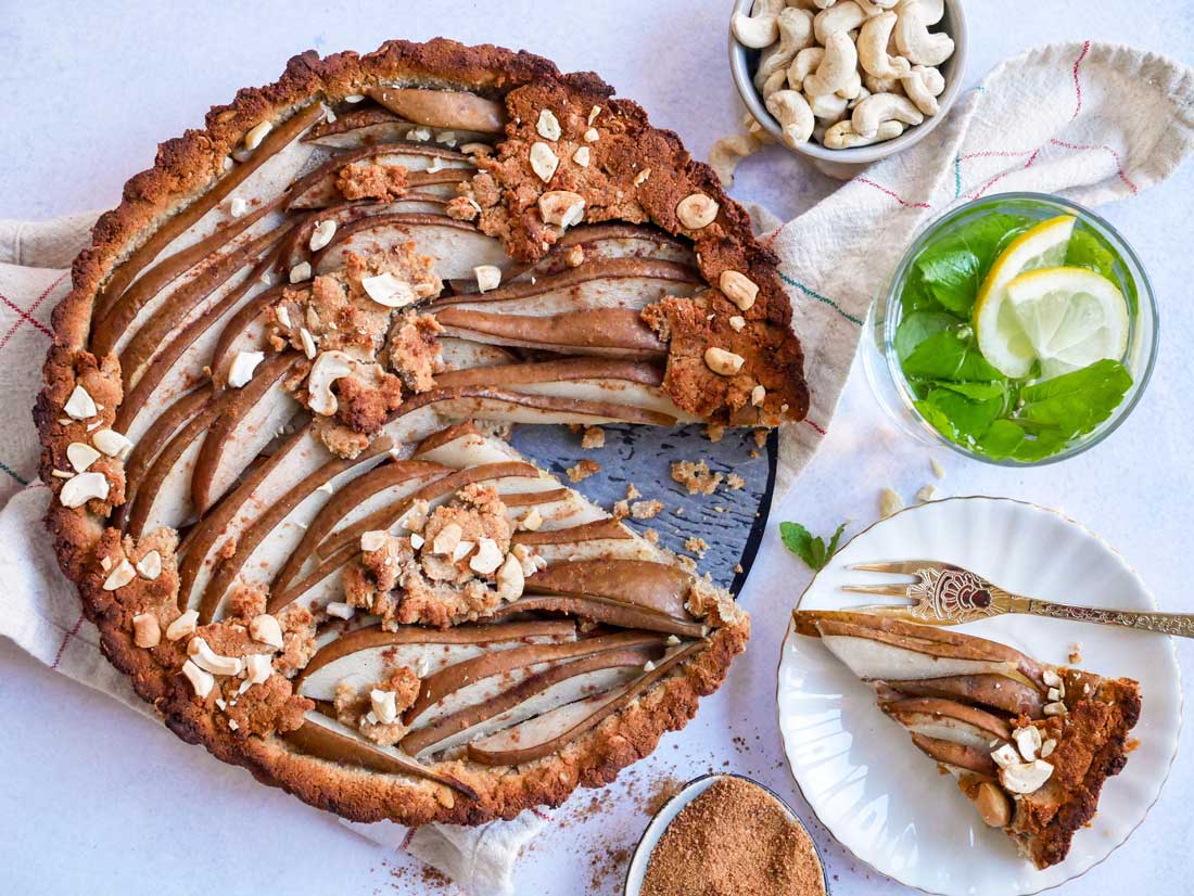 Glutenvrije gezonde perentaart