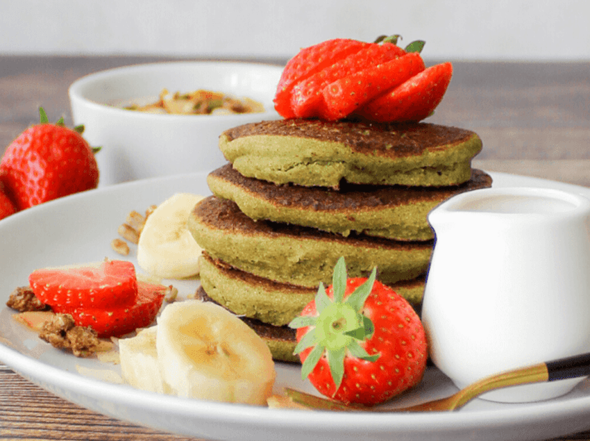 Vegan spinazie pancakes