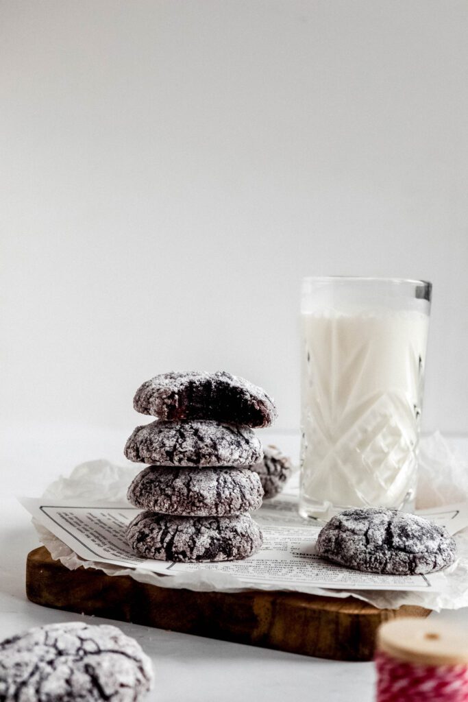 Chocolade crinkle cookies