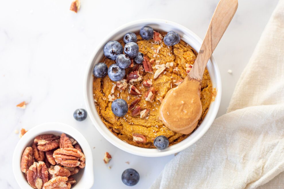 Pumpkin pie baked oats