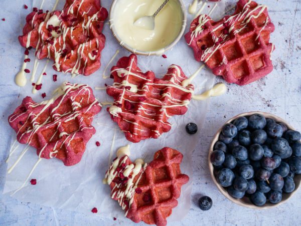 Roze wafeltjes van bieten