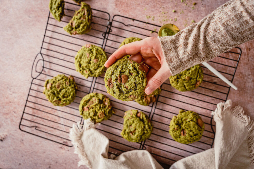 Matcha chocolate chip cookies