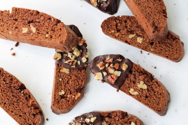 Chocolade cantuccini met pecannoten