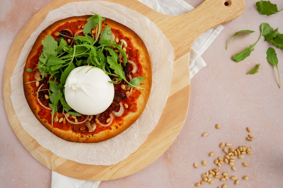 Pizza met burrata