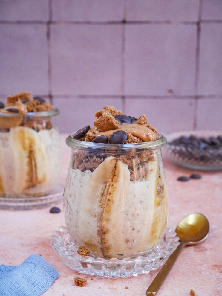 Speculaas overnight oats met banaan