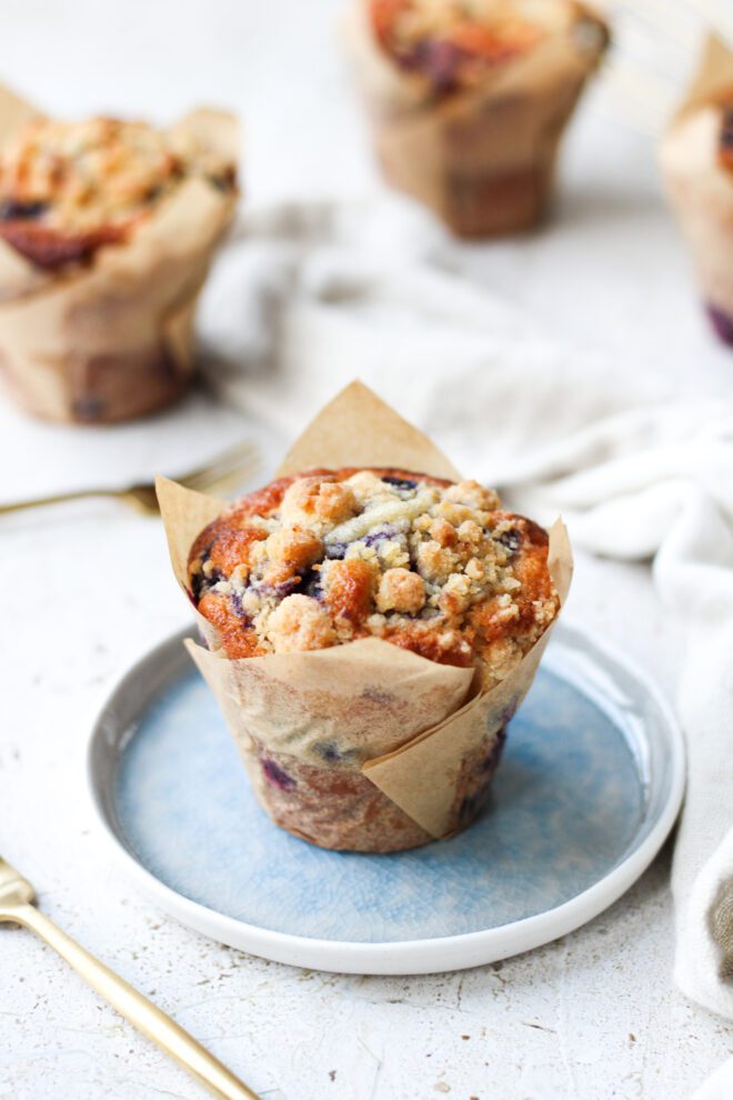 Blueberry crumble muffins recept